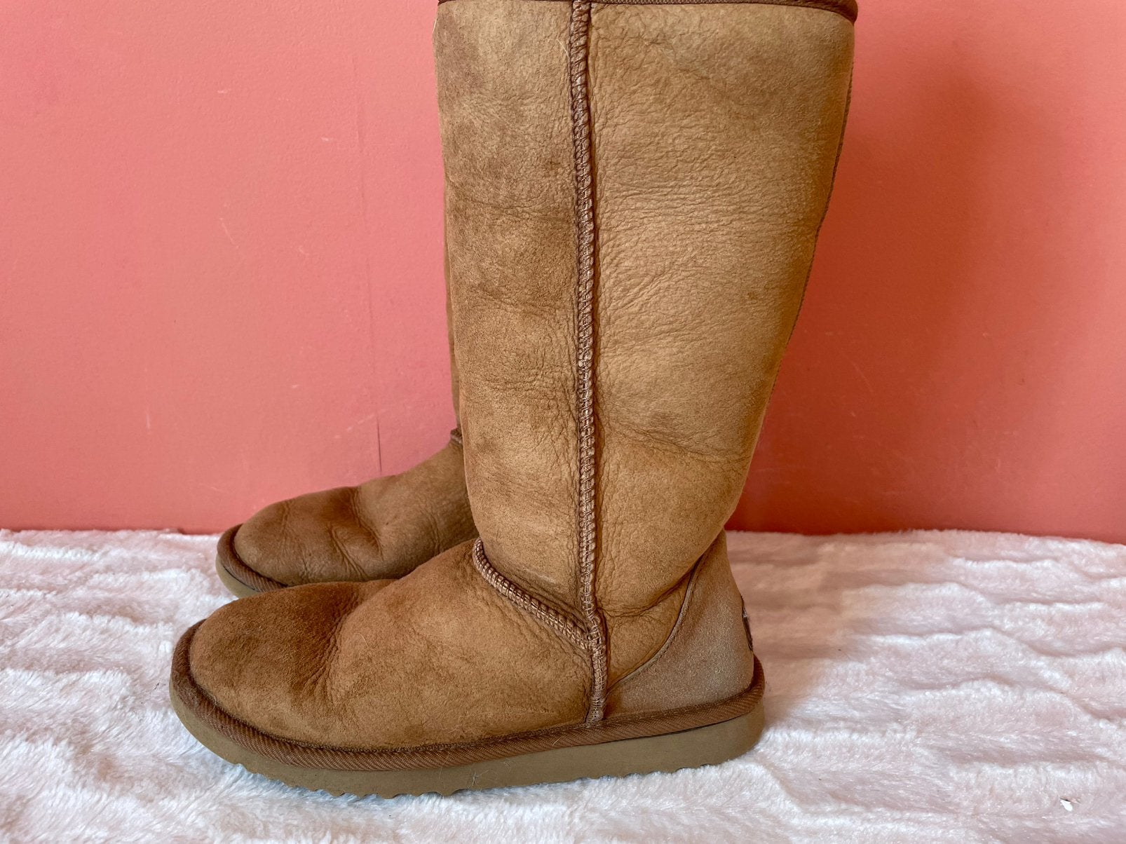 Uggs chestnut bruine hoge laarzen maat 37, Hoge laarzen, Bruin, Verzenden, Gedragen