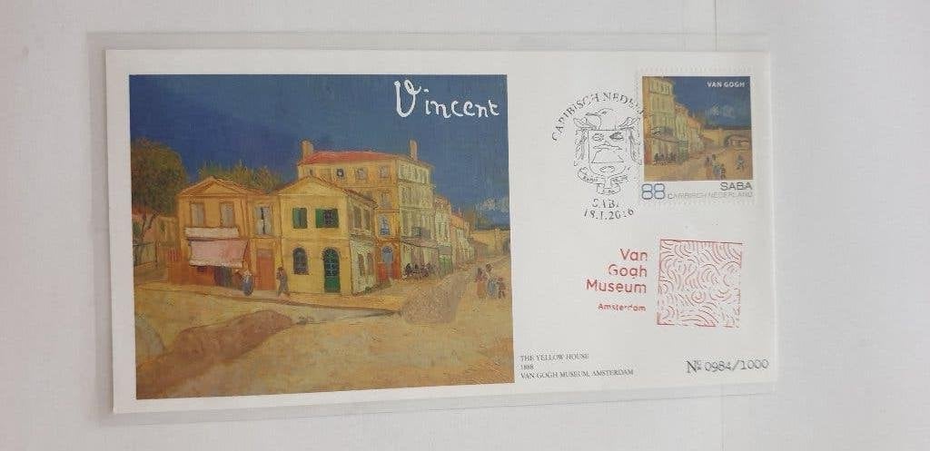 7182 saba fdc vincent van gogh the yellow house 2016 ., Verzenden