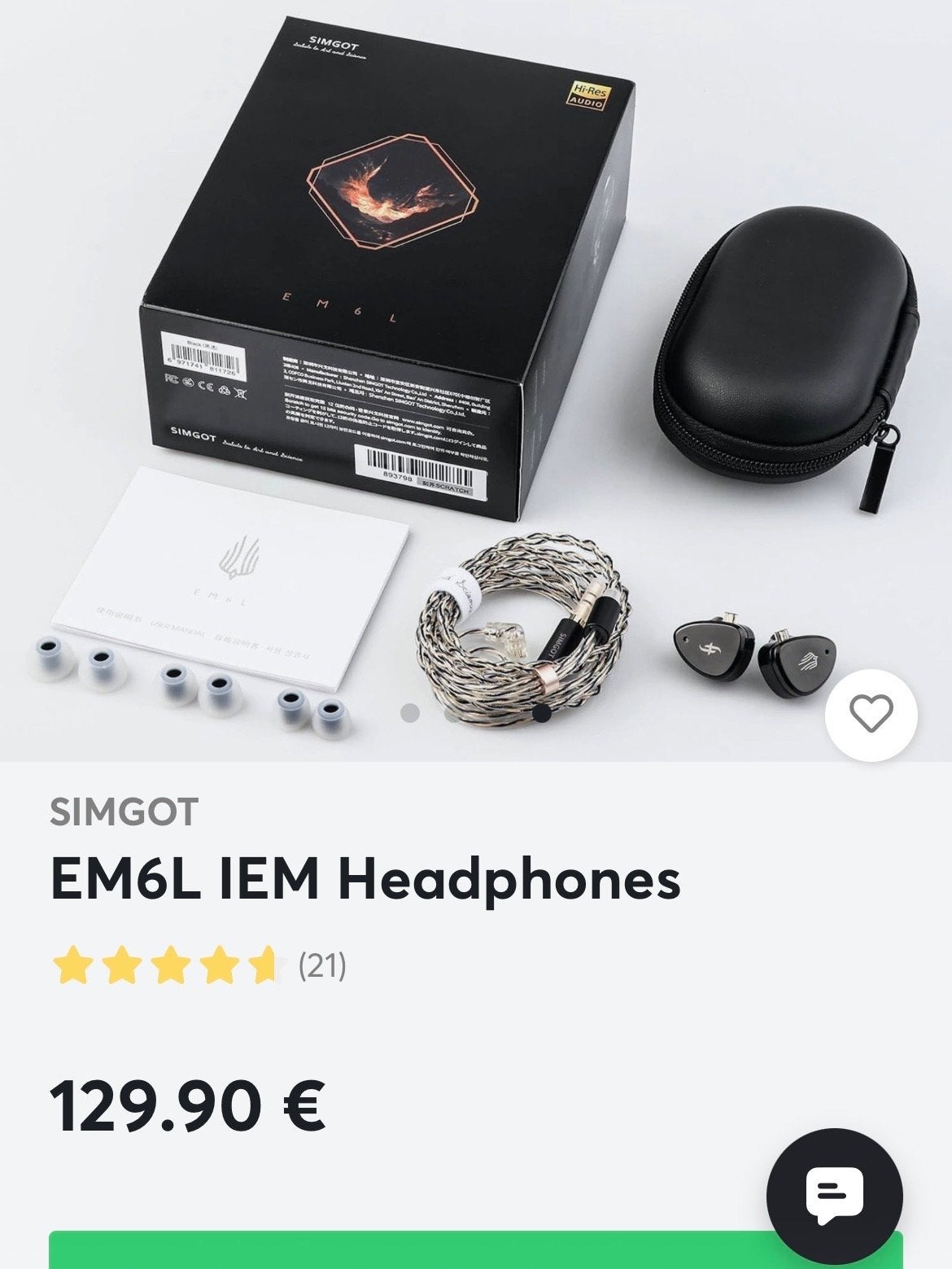 Simgot EM6L IEM Nieuw, Overige merken, In-ear, Ophalen of Verzenden, Zo goed als nieuw