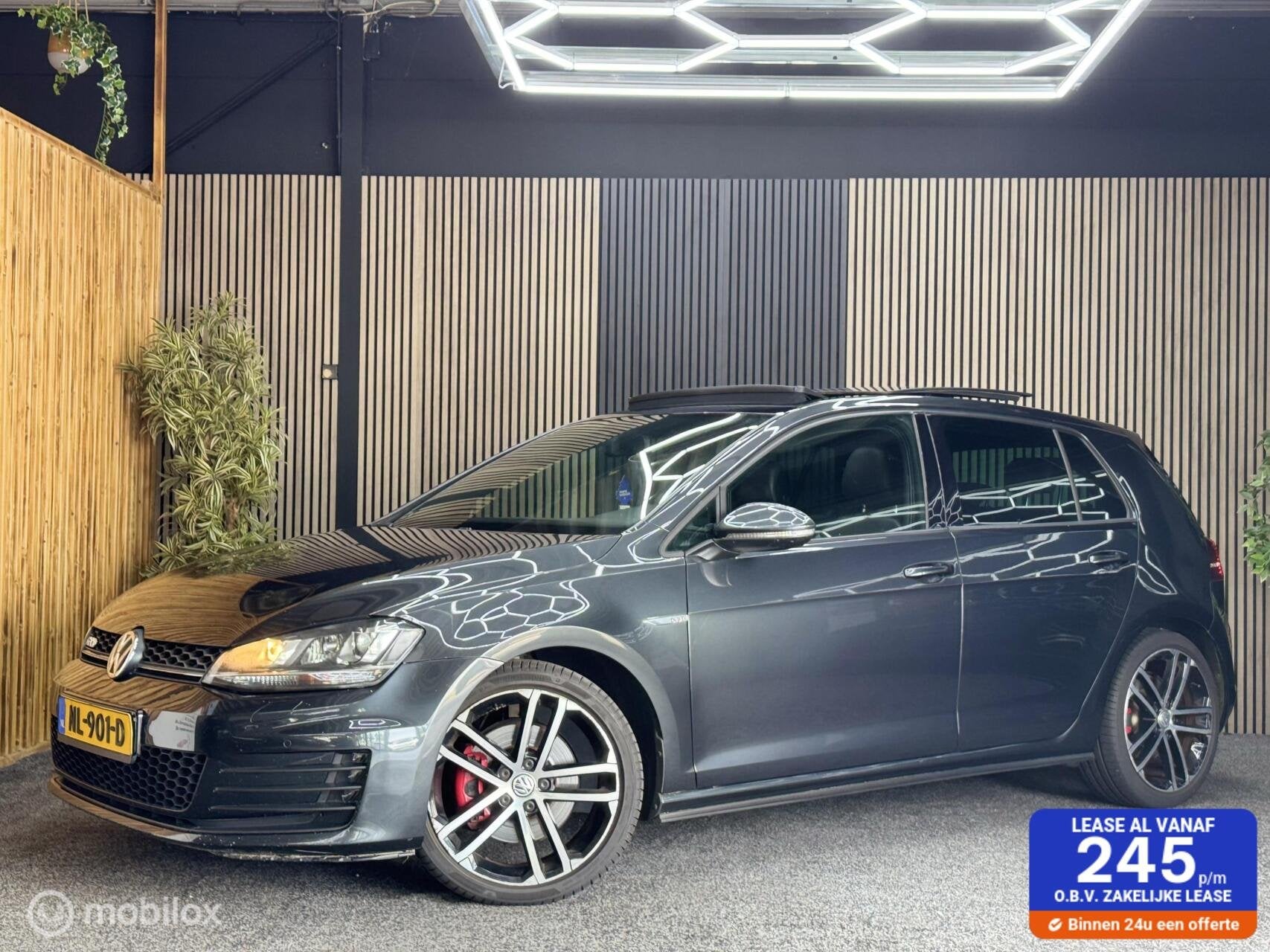 Volkswagen Golf 2.0 TDI GTD|Pano|Led|Cam|Leder, Auto's, Gebruikt, 4 cilinders, Zwart, Leder