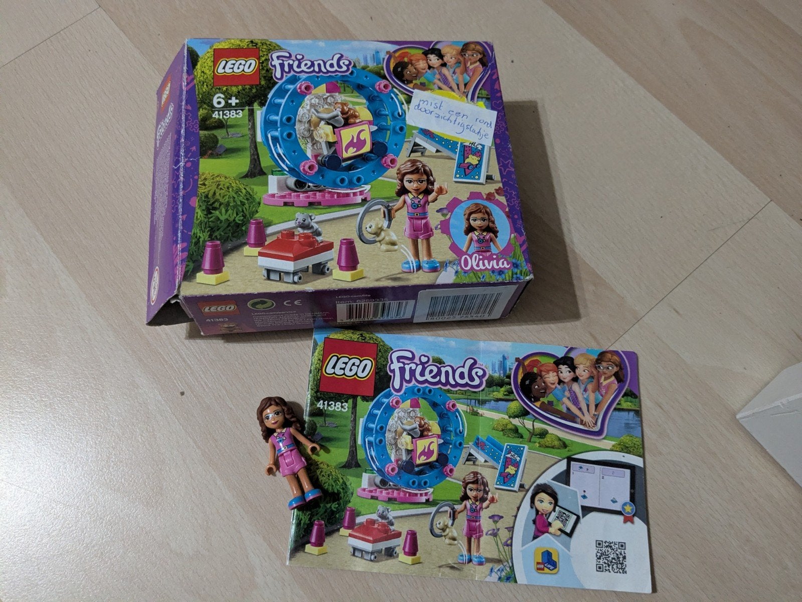 Lego Friends 41383 hamstercircus, Ophalen of Verzenden, Zo goed als nieuw
