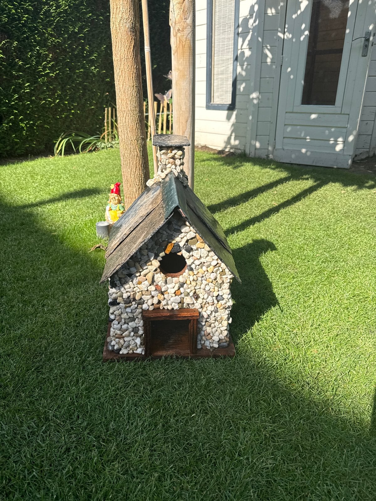 Uniek Kwartelhuisje 30x30x45 - Handgemaakt met Kiezelstenen, Ophalen of Verzenden, Gebruikt