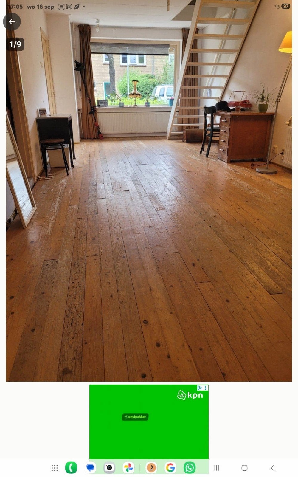 massief houten vloer van ongeveer 22 m² - moet NU weg, Ophalen, Gebruikt, Vloerdelen of -planken, 10 m² of meer