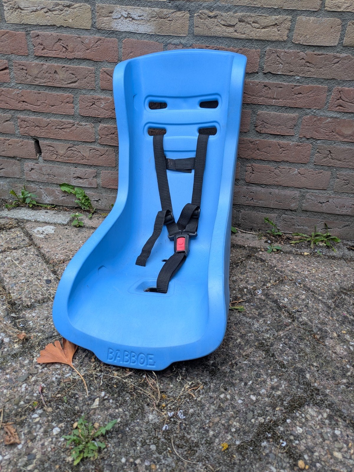 Bakfiets stoeltje dreumes/peuter met gordel, Ophalen, Gebruikt