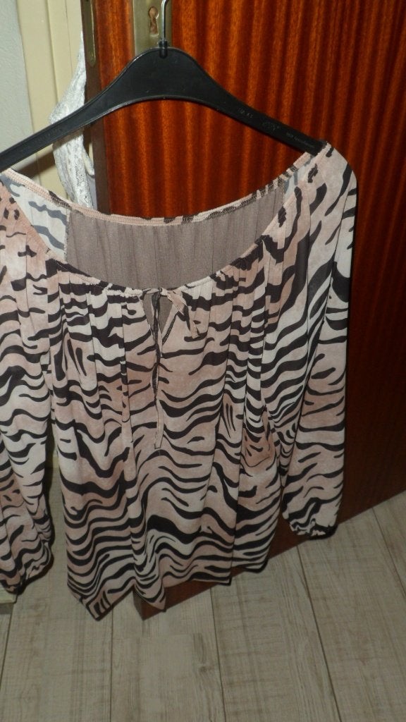nieuwe tijger print blous, Kleding | Dames, Bruin, Maat 42/44 (L), Nieuw, Ophalen of Verzenden