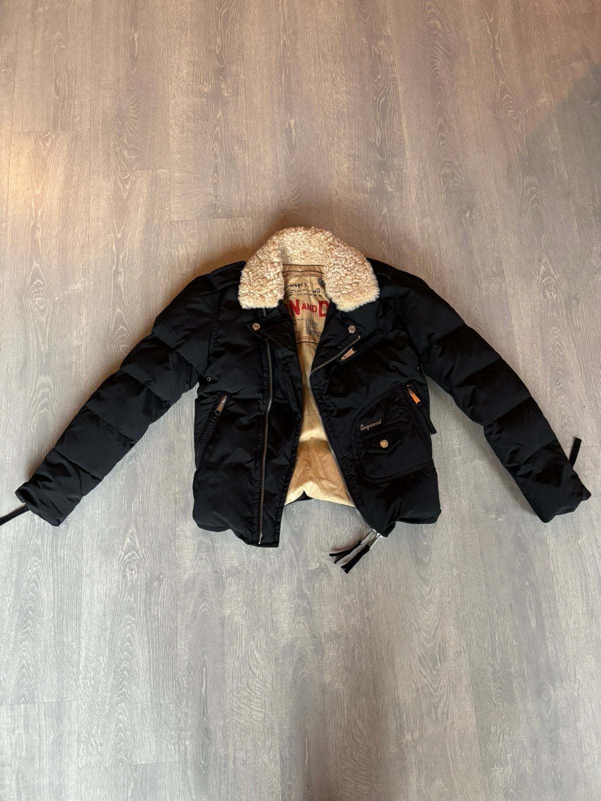 Dsquared2 bomber jack maat XS jas, Ophalen of Verzenden, Zo goed als nieuw, Maat 46 (S) of kleiner, Zwart