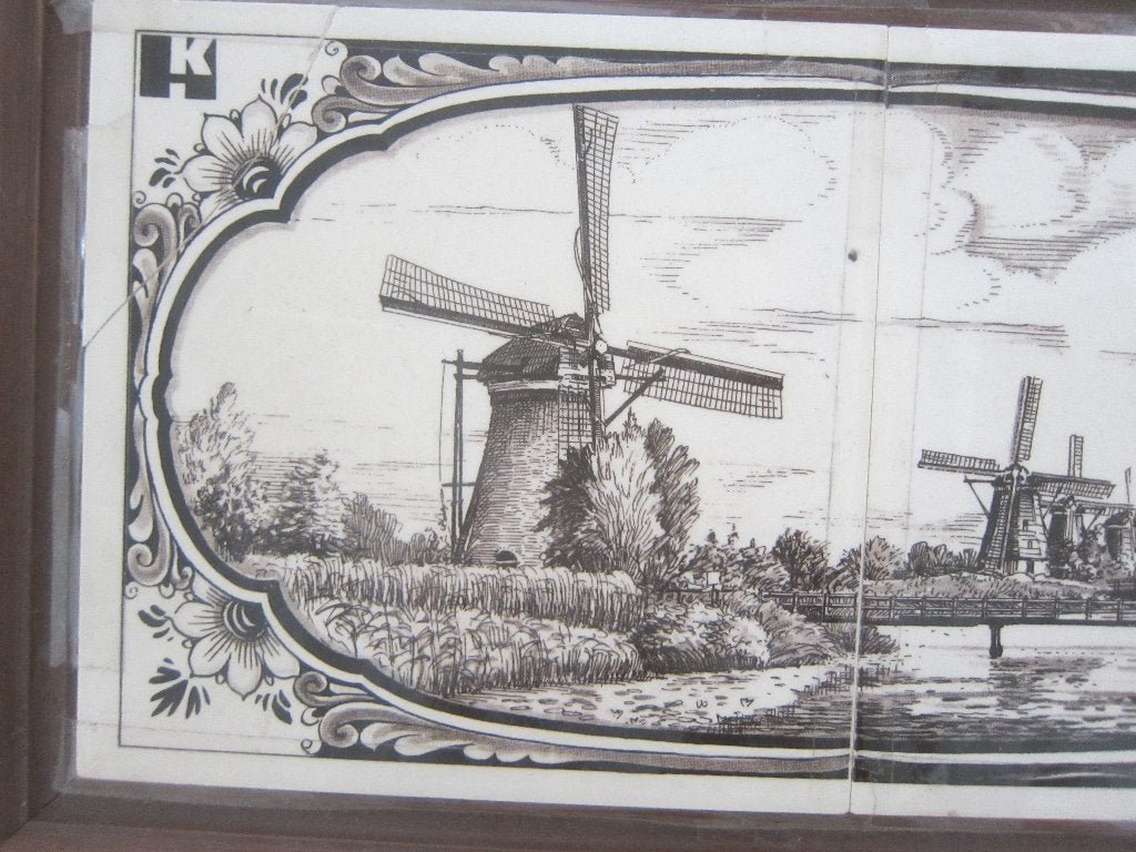 Oud Hollandse tegeltjes van KLOOS de molens van Kinderdijk, Ophalen of Verzenden