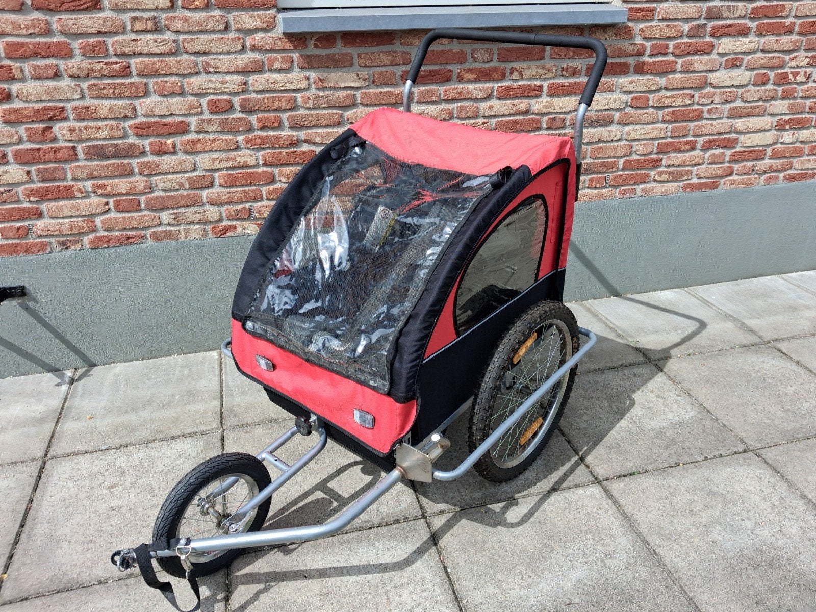 Fietsaanhanger met kinderzitje, Ophalen, Gebruikt, Kinderkar, Vering