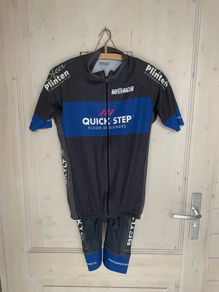 Quick-Step Floor Designers Wielerpak Maat M, Fietsen en Brommers, Ophalen of Verzenden, Zo goed als nieuw, Bovenkleding, Heren