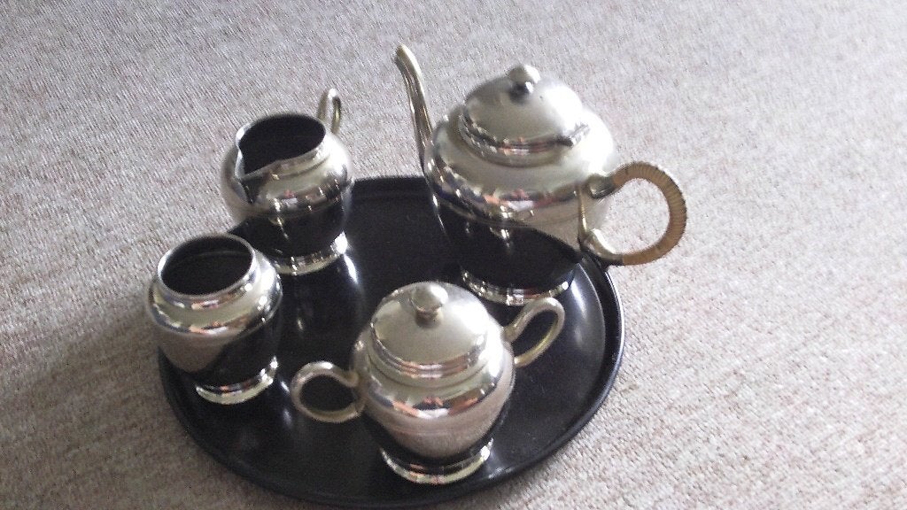 Theeservies, Antiek en Kunst, Antiek | Tin, Ophalen of Verzenden