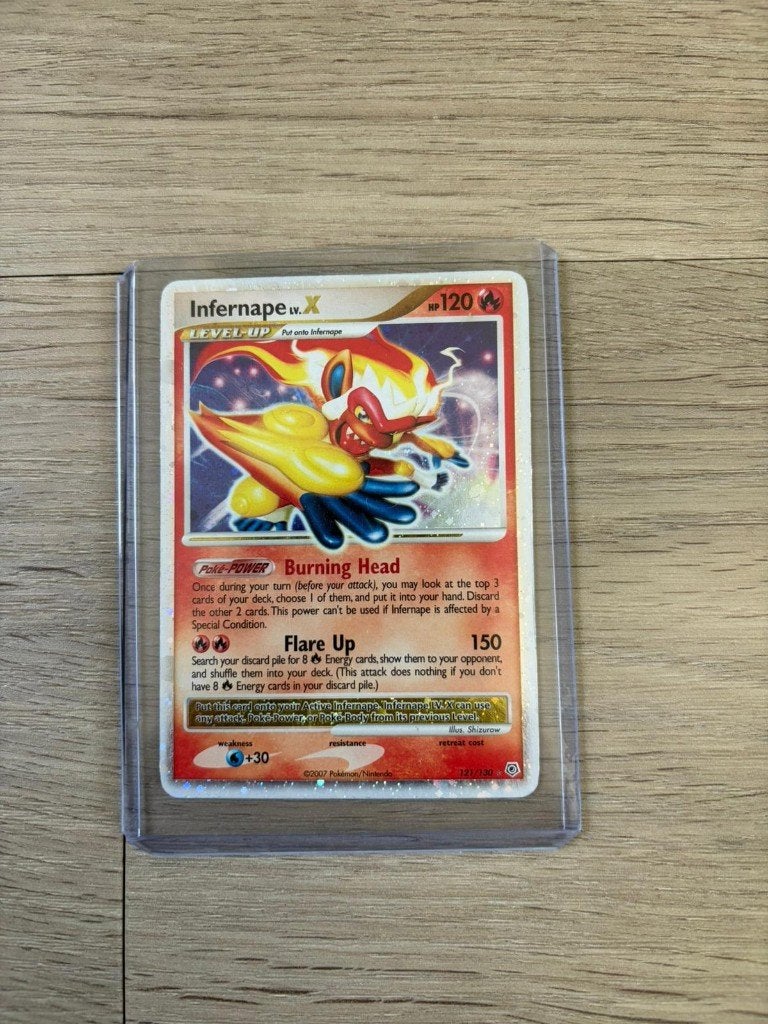Pokémon Infernape LV.X 121/130 2007 LV.X, Ophalen of Verzenden, Zo goed als nieuw, Losse kaart