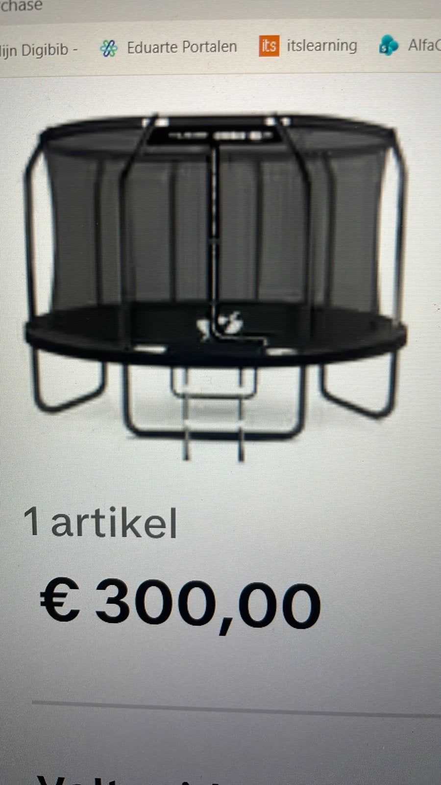 Trampoline met veiligheidsnet als NIEUW, Ophalen, Gebruikt