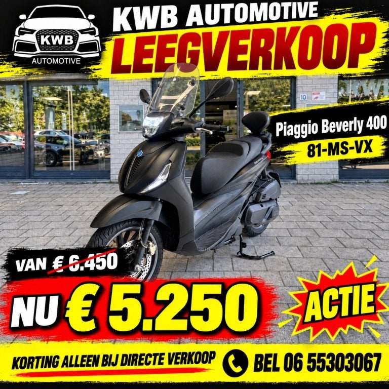 Piaggio motorscooter 400 Beverly S HPE 2023 Malossi Topstaat, Piaggio, Viale Rinaldo Piaggio, 25
BP 80134  Pontedera, IT, Overig
