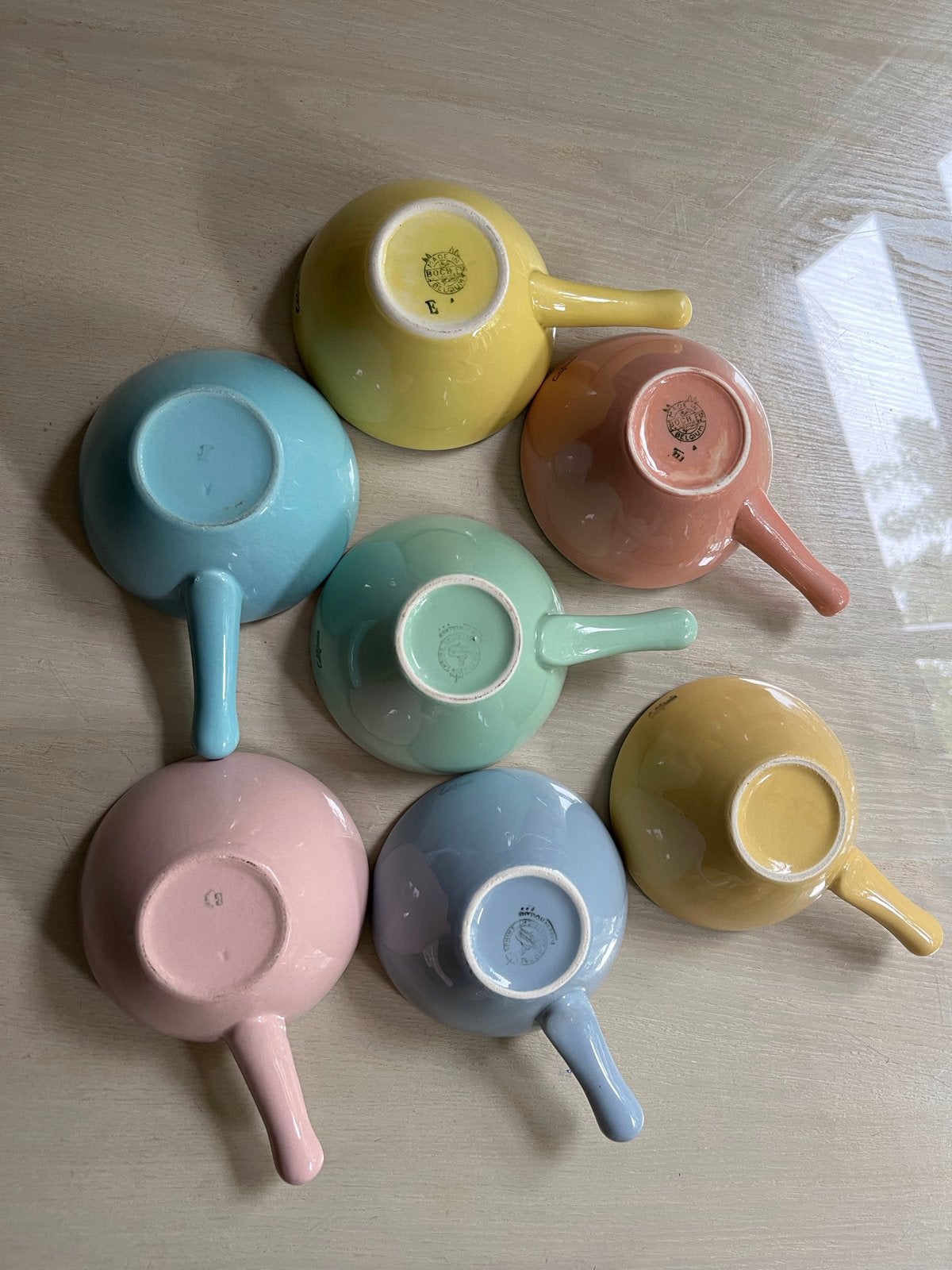 Vintage California Petrus Regout - Pastelkleuren schaaltjes, Antiek en Kunst, Ophalen of Verzenden