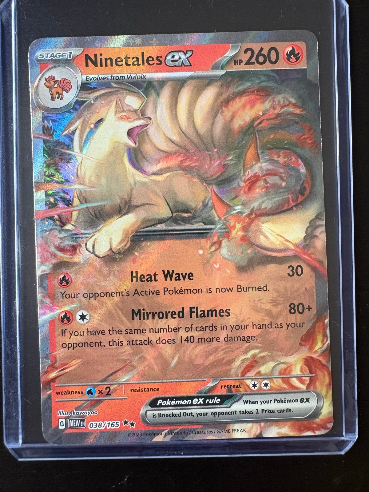 Ninetales ex 038/165 Scarlet & Violet Pokémon Kaart, Hobby en Vrije tijd, Verzamelkaartspellen | Pokémon, Ophalen of Verzenden