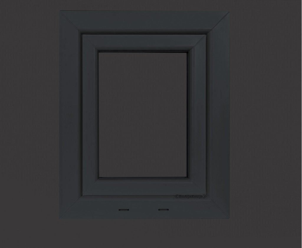 Kunststof Kozijn Draaikiep B50 H60cm Mat Zwart, Niet ingevuld, Kunststof, Raamkozijn, Niet ingevuld