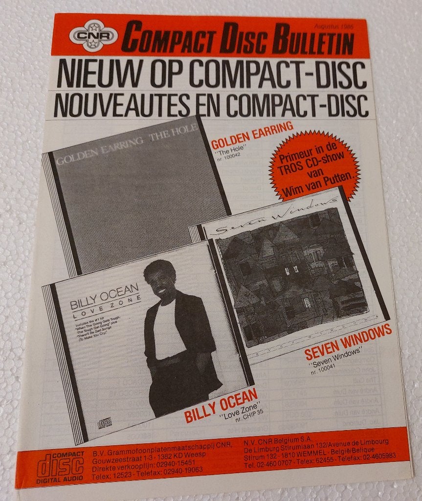 Golden Earring The Hole PROMO FOLDER CNR 1986, CNR, Verzenden, NvT, Boek, Tijdschrift of Artikel