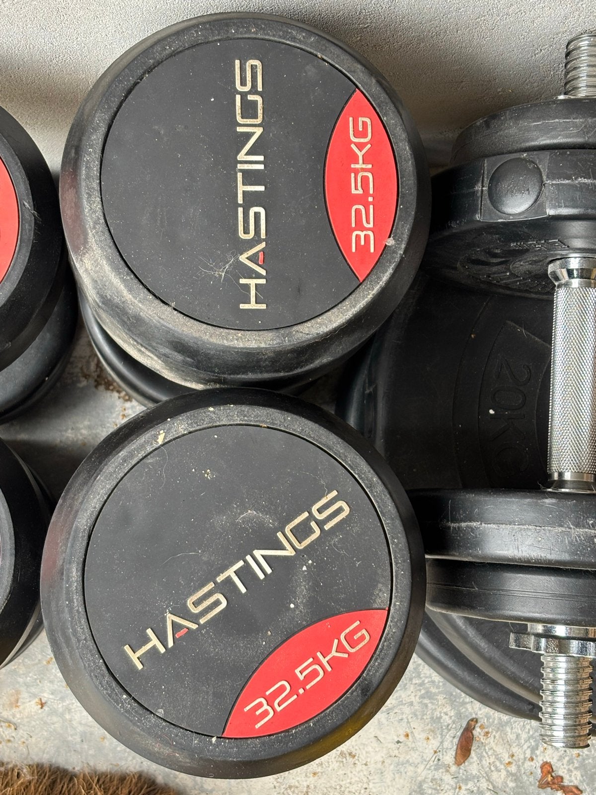 Hastings Dumbbells 32.5KG, Ophalen, Gebruikt, Armen, Dumbbell