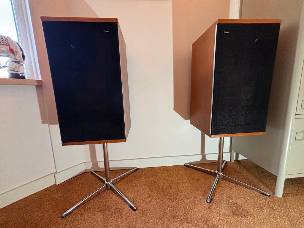B&W DM2A – originele stands + papieren – matched pair, Ophalen, Stereo speakers, Gebruikt, Bowers & Wilkins (B&W)