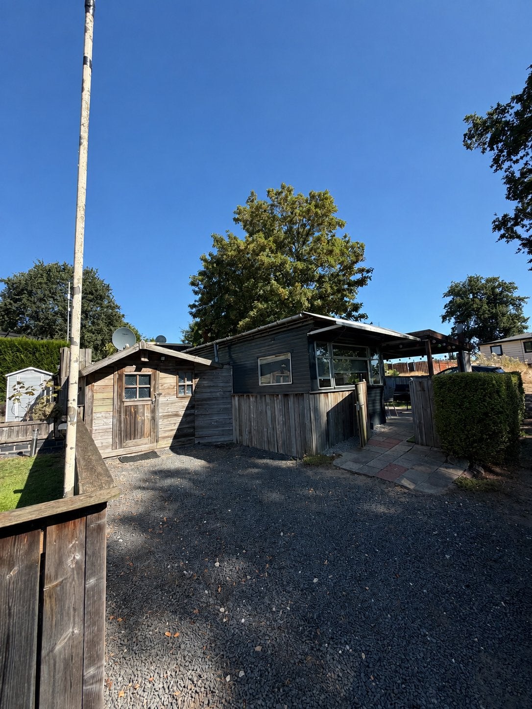 Modern chalet met staanplaats | Overkapping | Airco |, Tuin en Terras, Tuinhuizen, Ophalen, Zo goed als nieuw