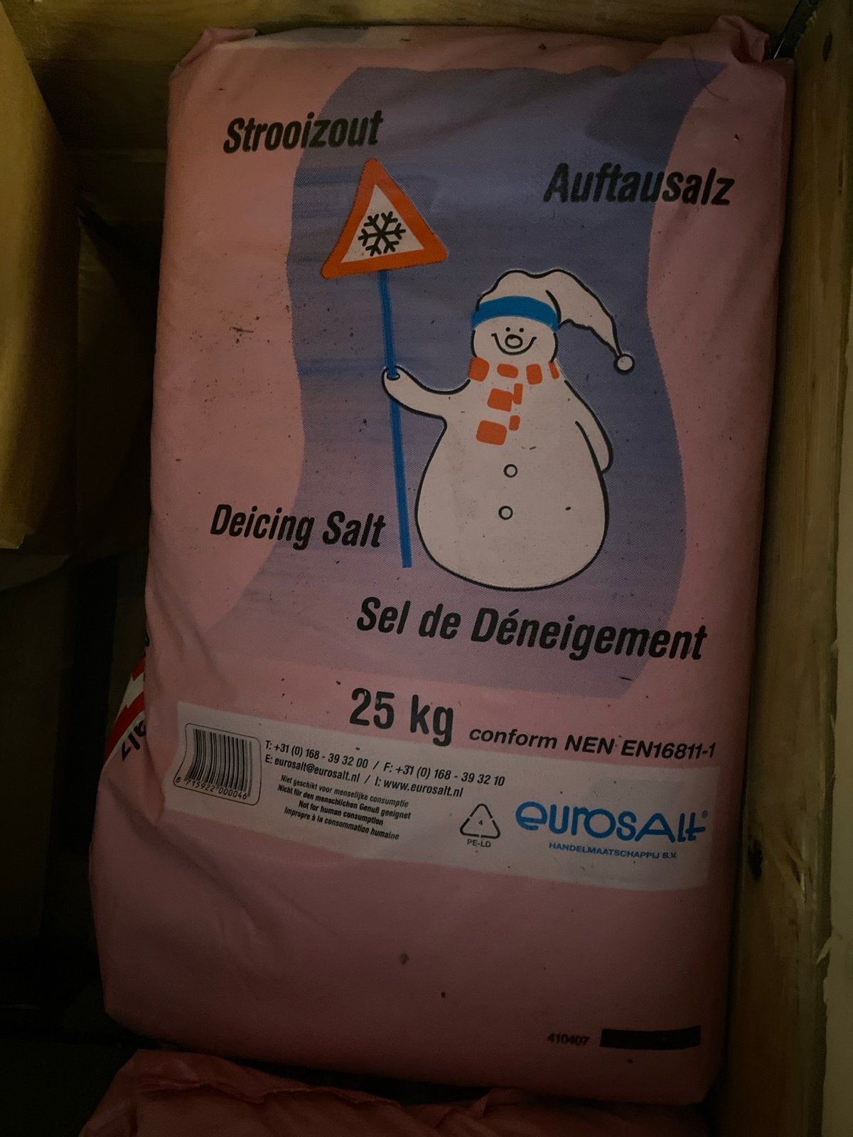 Strooizout 25 kg - Eurosalt Deicing Salt, Ophalen, Onbekend, Nieuw, Onbekend