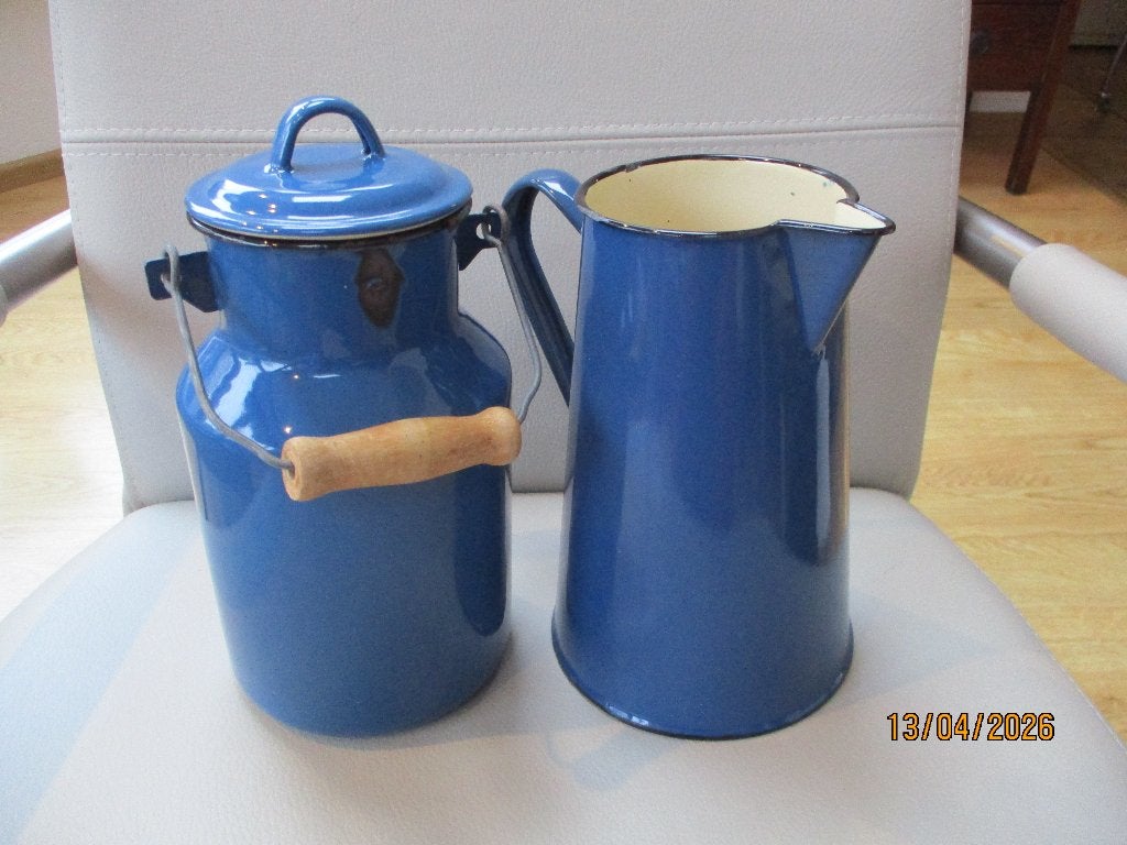 Denemarken - gebruiksvoorwerpen - geëmailleerd, Ophalen of Verzenden, Gebruikt, Blauw, Metaal