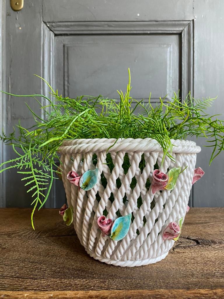 Bassano Italy - Vintage bloempot!, Ophalen of Verzenden