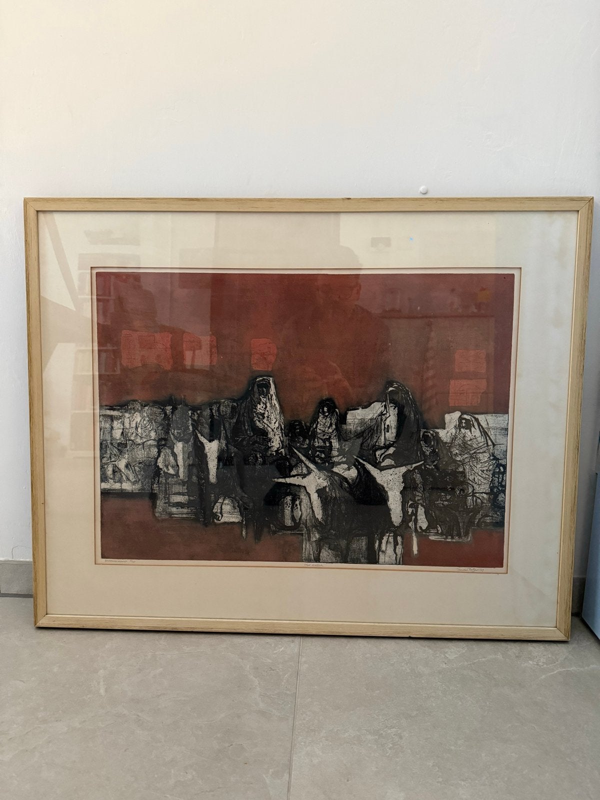 Ru van Rossem - Bedoeïenenmarkt (1967) - Ets, Ophalen, Dagelijks leven, 1950 - 1999, Genummerd