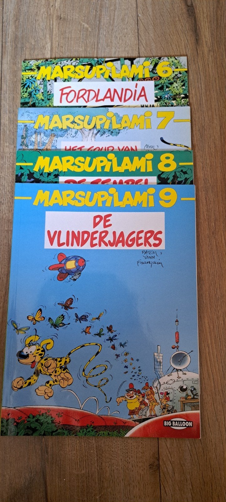 Marsupilami stripboeken 6, 7, 8 en 9 - Big Balloon, Boeken, Batem, Yann, Franquin, Ophalen of Verzenden, Zo goed als nieuw, Meerdere stripboeken