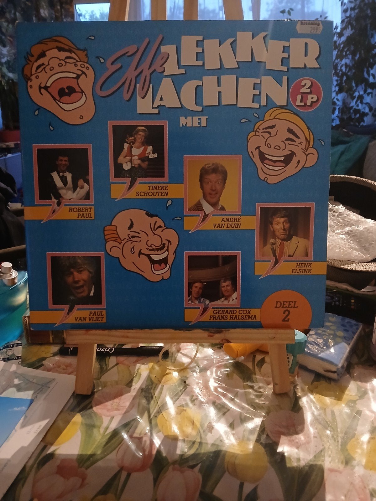 Effe Lekker Lachen Deel 2 - Dubbel LP met diverse artiesten, Gebruikt, Cabaret of Kleinkunst, Complilatie, Ophalen of Verzenden