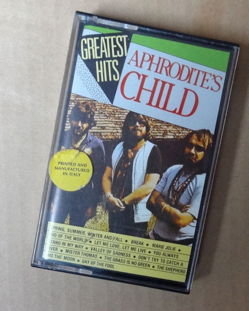 Cassettebandje APHRODITE'S CHILD italiaanse uitvoering, Cd's en Dvd's, 1 bandje, Ophalen of Verzenden, Zo goed als nieuw, Voorbespeeld