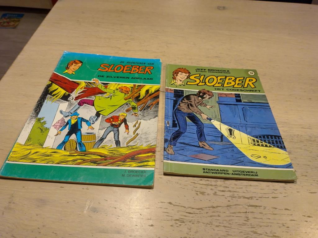 Sloeber stripboeken - De Zilveren Adelaar & Het Odeschrift, Meerdere stripboeken, Ophalen of Verzenden, Gelezen, Jeff Broeckx