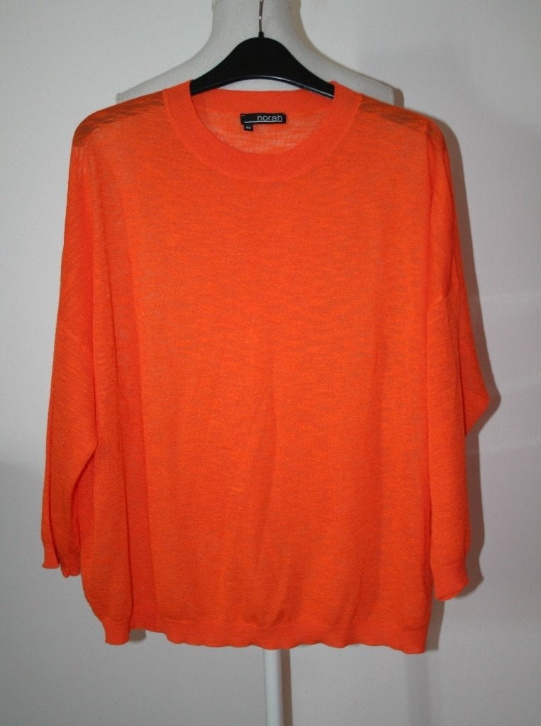 Norah oranje rood kleur viscose trui mt 44 L XL, Verzenden, Maat 46/48 (XL) of groter, Nieuw, Oranje