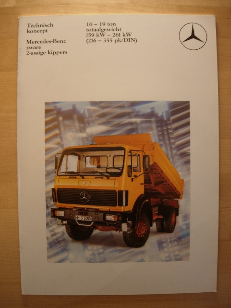 Mercedes Zware Kipper Brochure 1984 - 1622 t/m 1936, Zo goed als nieuw, Mercedes-Benz, Mercedes, Ophalen of Verzenden