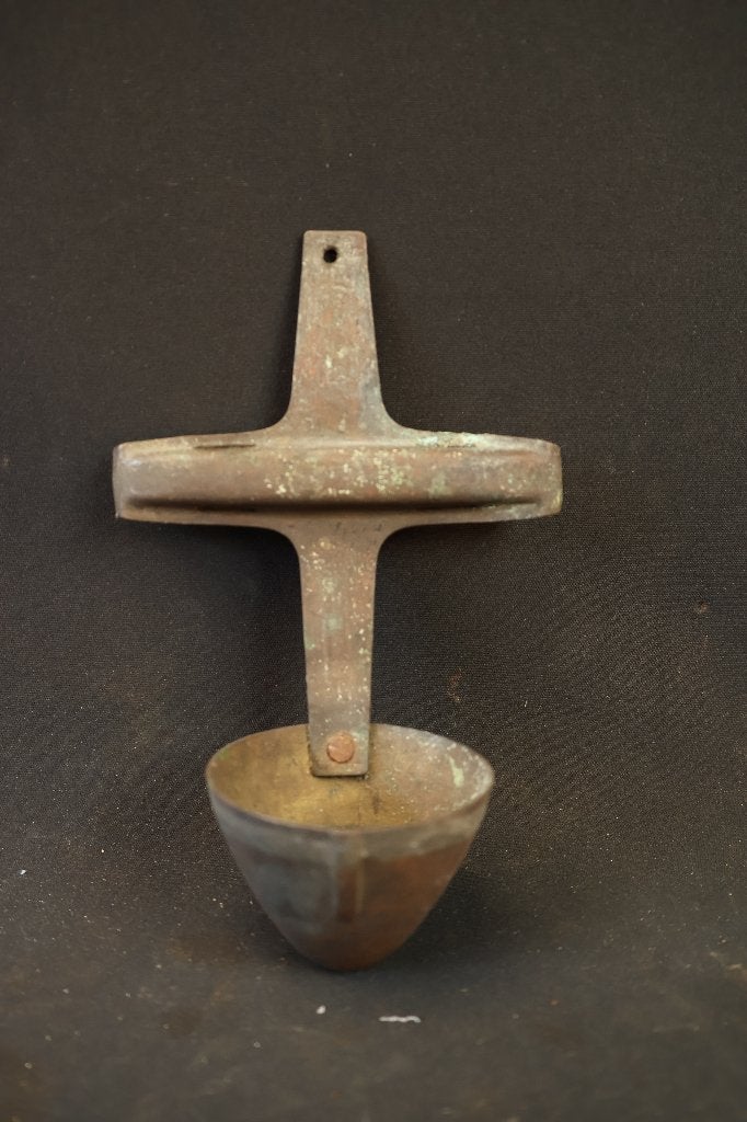 WO1 Britse trench-art wijwatervatje, Ophalen of Verzenden, Landmacht, Engeland, Embleem of Badge