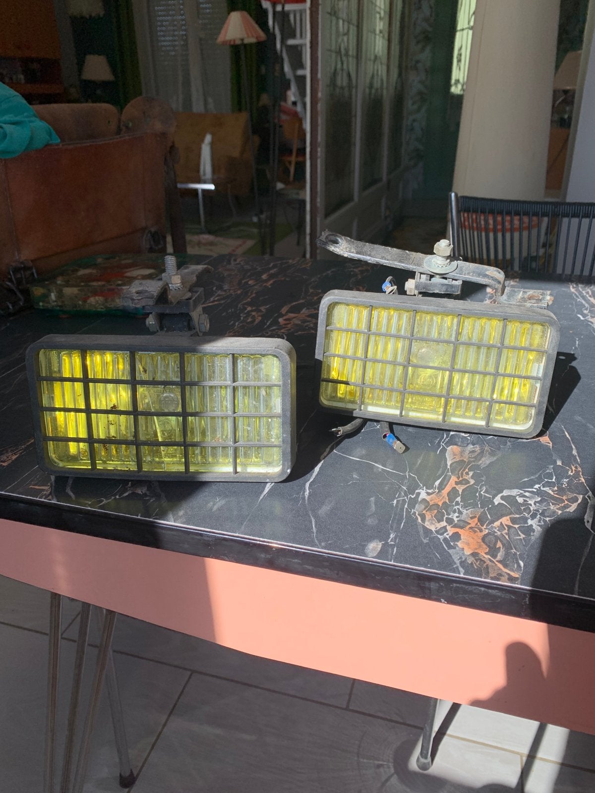 Vintage AKA elecric ruhla gele verstralers/mistlampen, Auto-onderdelen, Verlichting, Ophalen of Verzenden, Nieuw