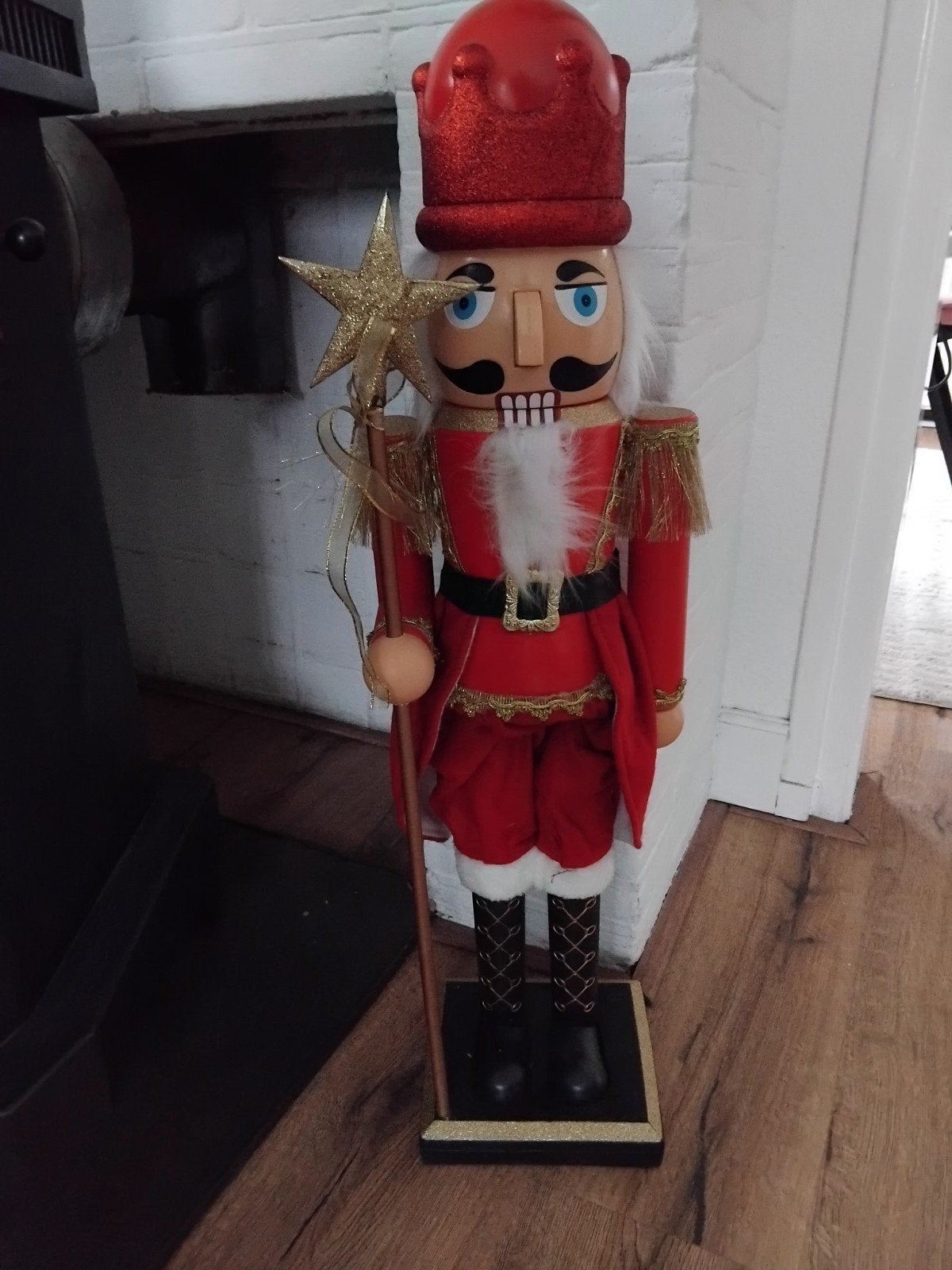 Een traditionele kerstnotenkraker koning 80 cm hoog, Ophalen of Verzenden