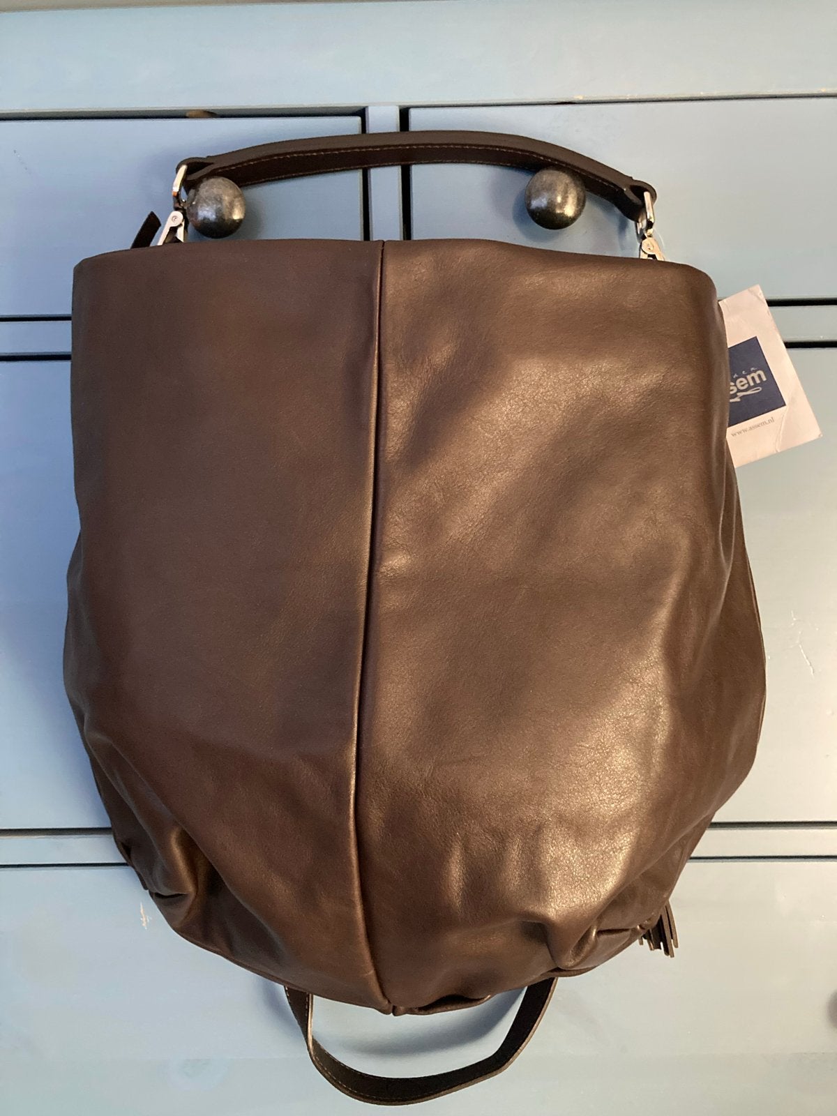 Gianni Chiarini Leren Buideldas - Nieuw met kaartjes (€175), Ophalen of Verzenden, Nieuw, Bruin, Overige typen
