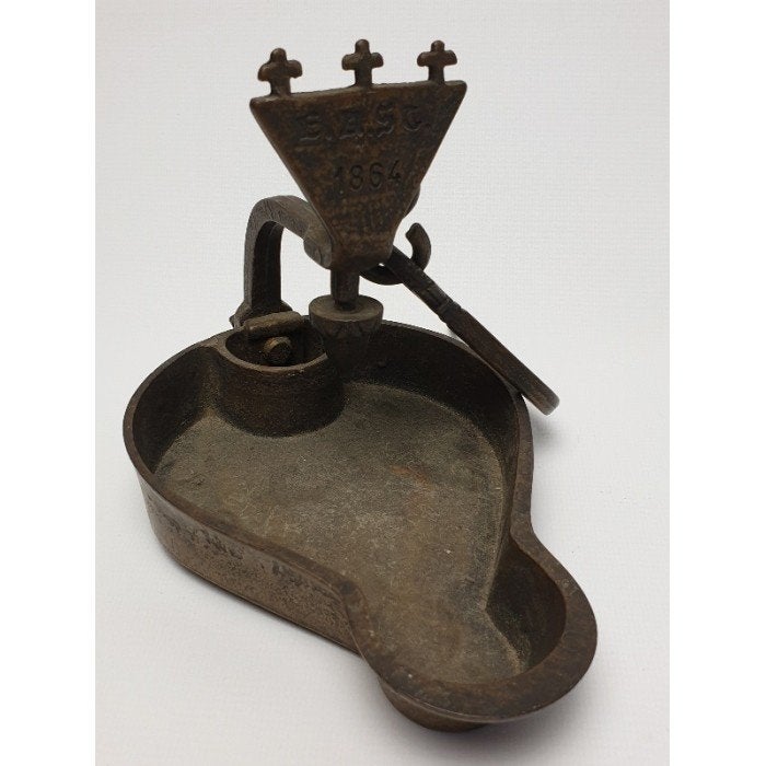 # Antiek brons olie lampje of Godslampje uit 1864, Ophalen of Verzenden