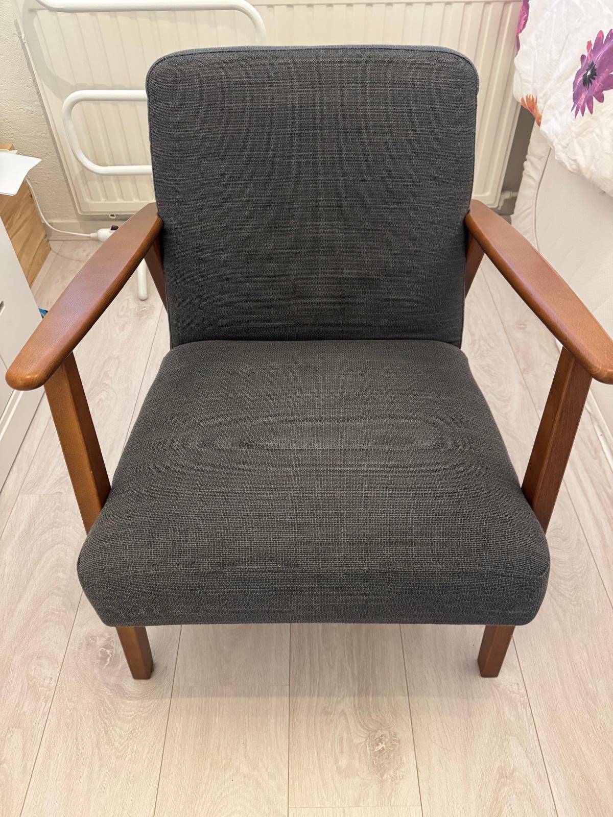 Ikea Ekenaset fauteuil izgst, Huis en Inrichting, Ophalen, Zo goed als nieuw, Grijs, Eén