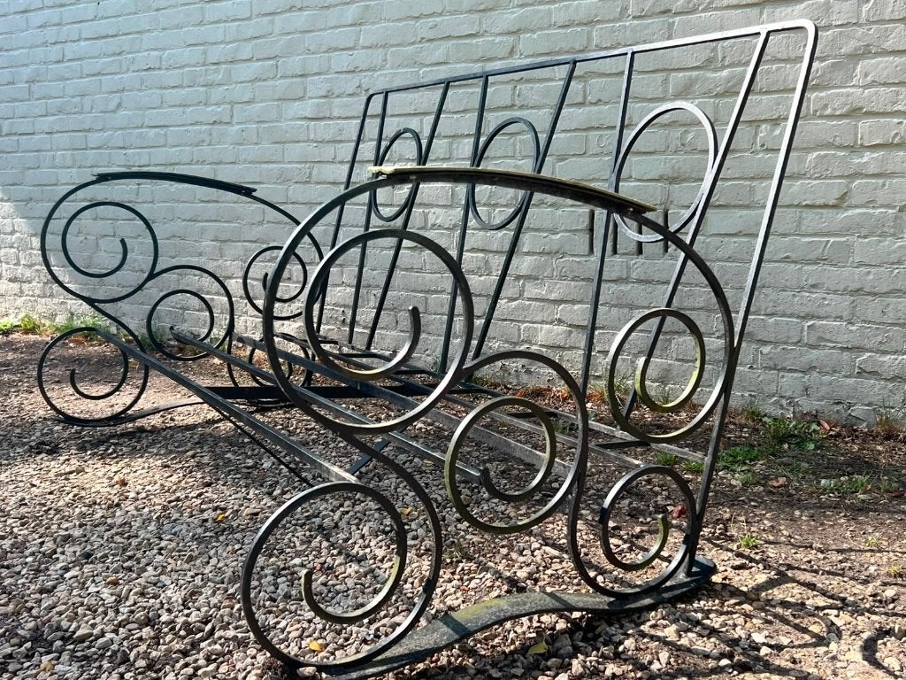 Sfeervolle tuinbank – klassiek & decoratief, Ophalen, Zo goed als nieuw, Metaal