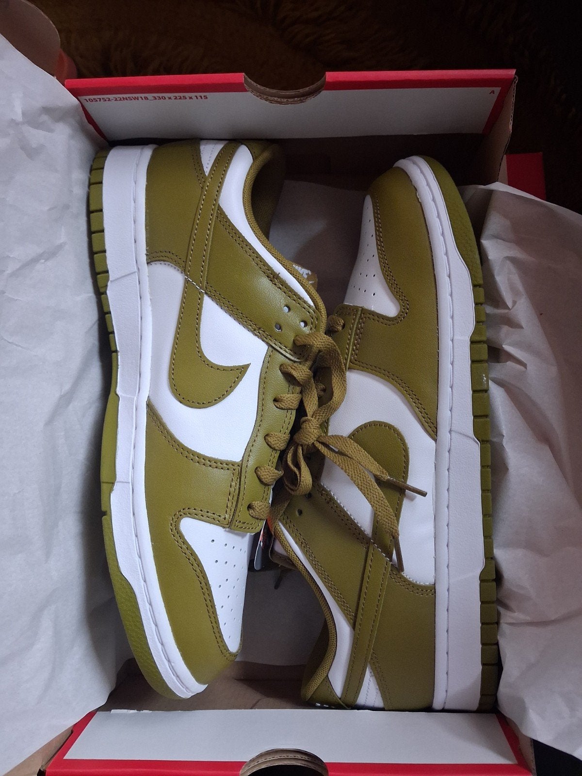 Nike Dunk Low Retro - White/Pacific Moss - Maat 46, Kleding | Heren, Overige kleuren, Nike, Nieuw, Ophalen of Verzenden