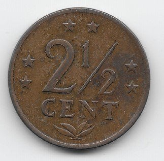 Nederlandse Antillen 2½ cent 1971 KM# 9 (1), Verzenden, Midden-Amerika, Losse munt