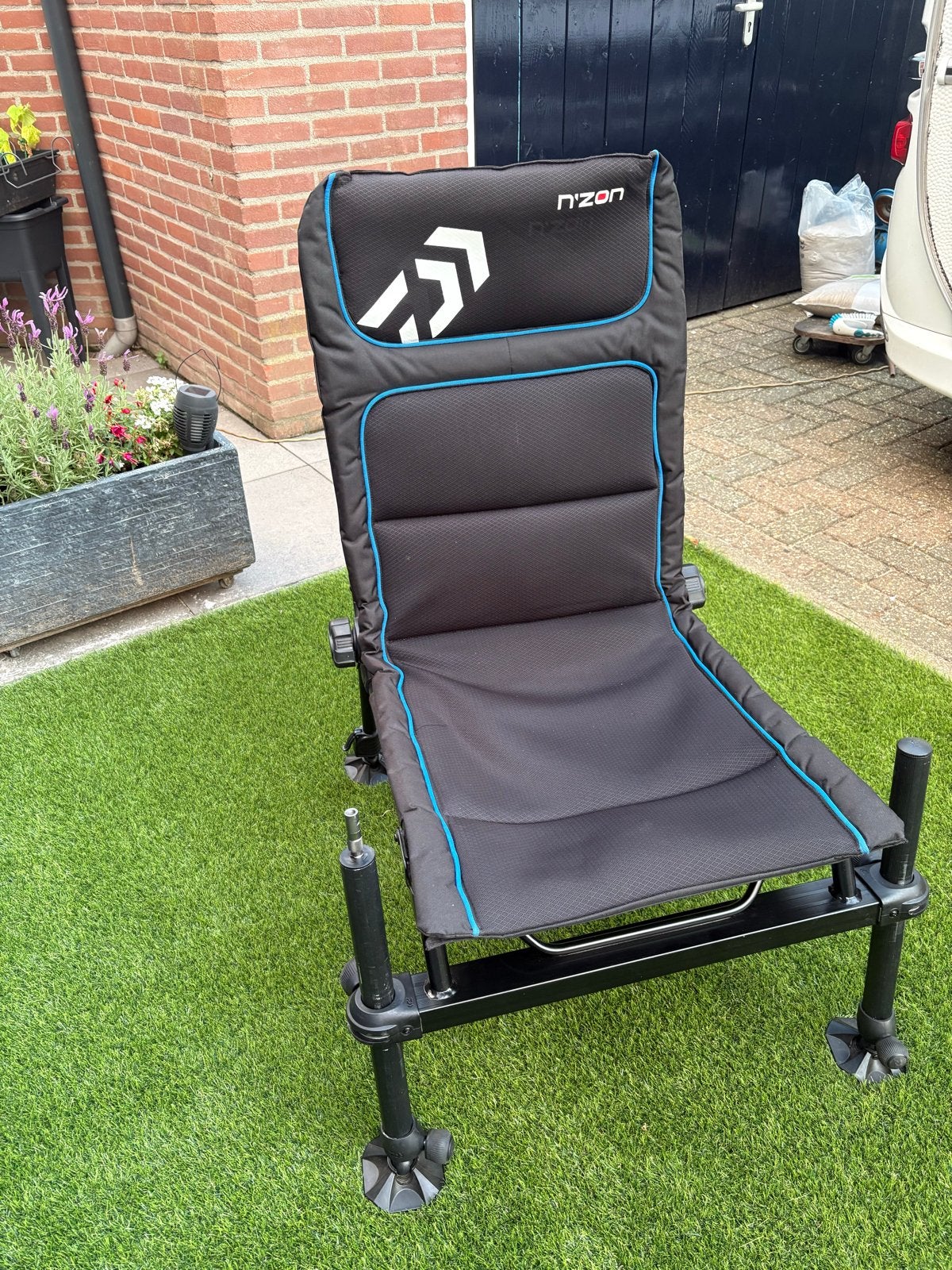 Daiwa N'ZON 36 Feeder Stoel - Visstoel 55x55x70 cm, Watersport en Boten, Ophalen, Zo goed als nieuw, Overige typen