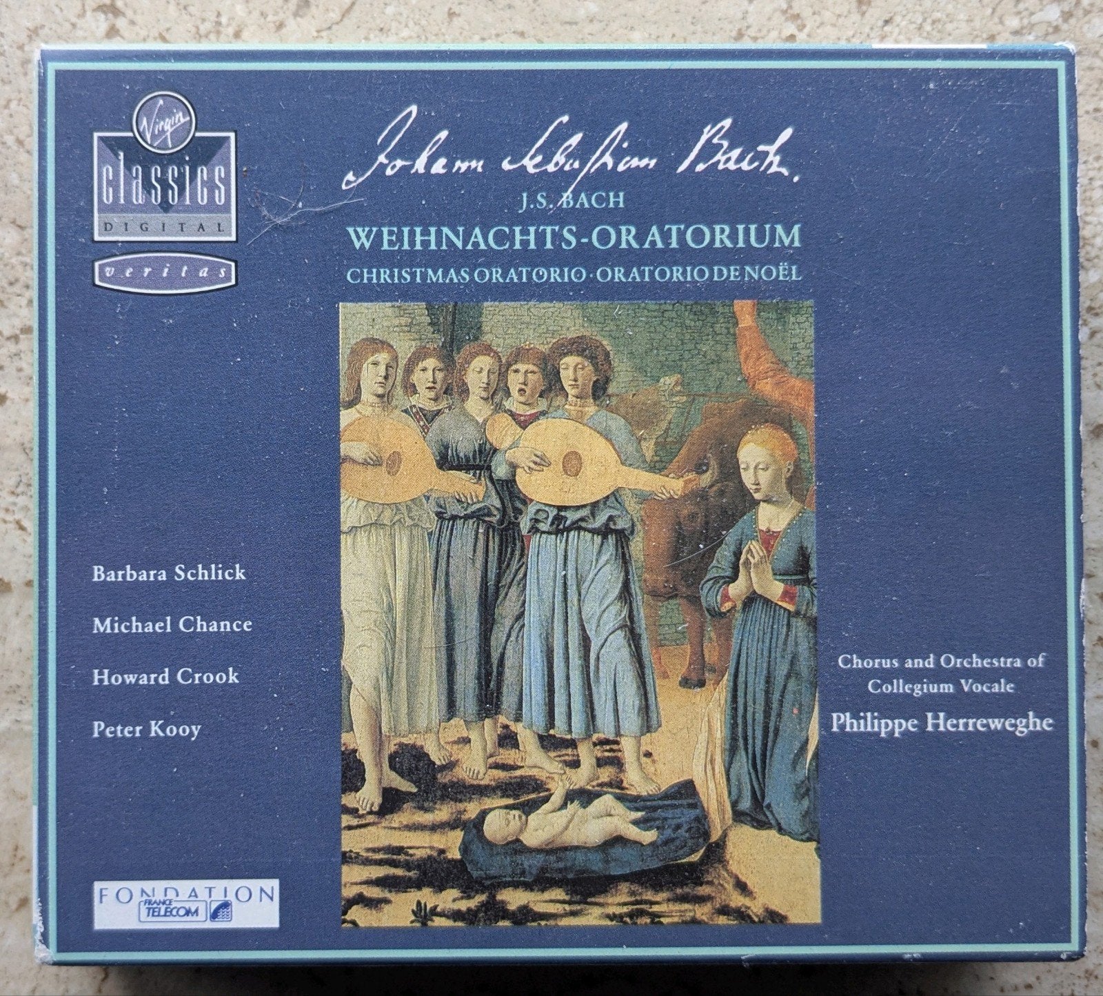 J.S. Bach - Weihnachtsoratorium - Philippe Herreweghe (2CD), Cd's en Dvd's, Gebruikt, Ophalen of Verzenden, Inclusief boekje, Oratorium