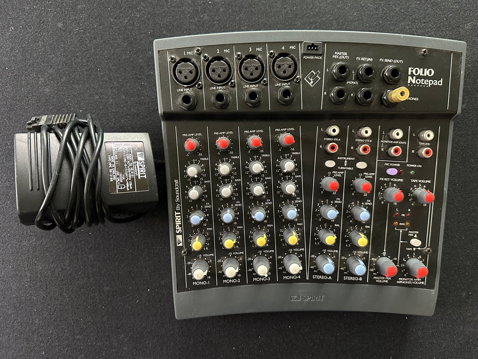 Soundcraft Spirit Folio Notepad mengpaneel - ongebruikt, Ophalen of Verzenden, Gebruikt, Minder dan 5 kanalen, Microfooningang