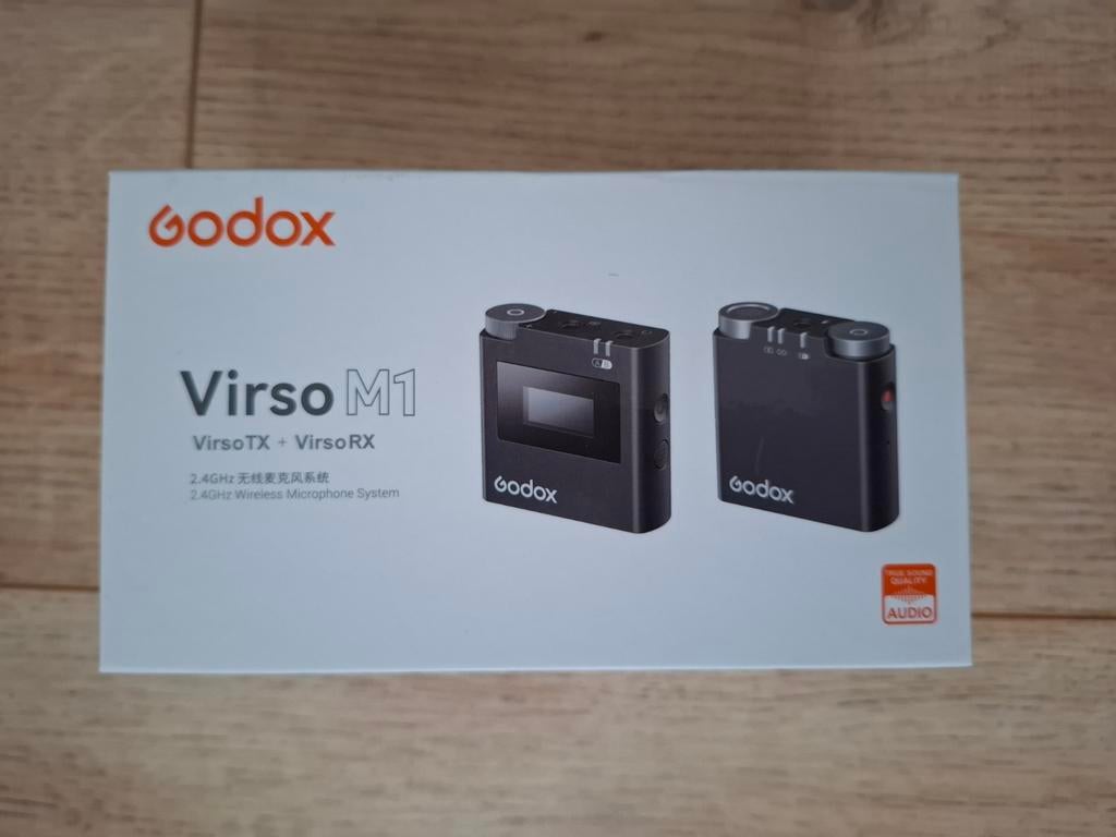 Godox Virso M1 Draadloze Microfoon Set - Nieuwstaat, Overige merken, Zo goed als nieuw, Geheugenkaart, Ophalen of Verzenden