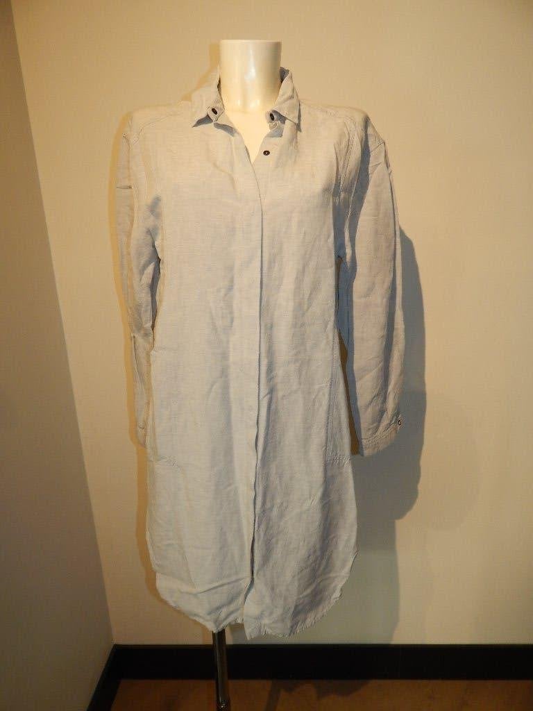 Humanoid deels linnen door knoop jurk blouse look mt M, Kleding | Dames, Maat 38/40 (M), Humanoid, Ophalen of Verzenden, Zo goed als nieuw
