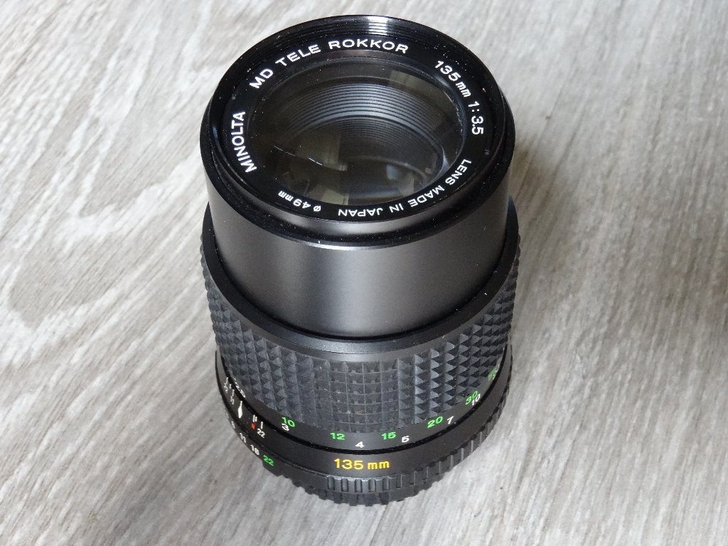 Minolta MD Tele Rokkor 135mm 1:3.5, Ophalen, Zo goed als nieuw, Telelens