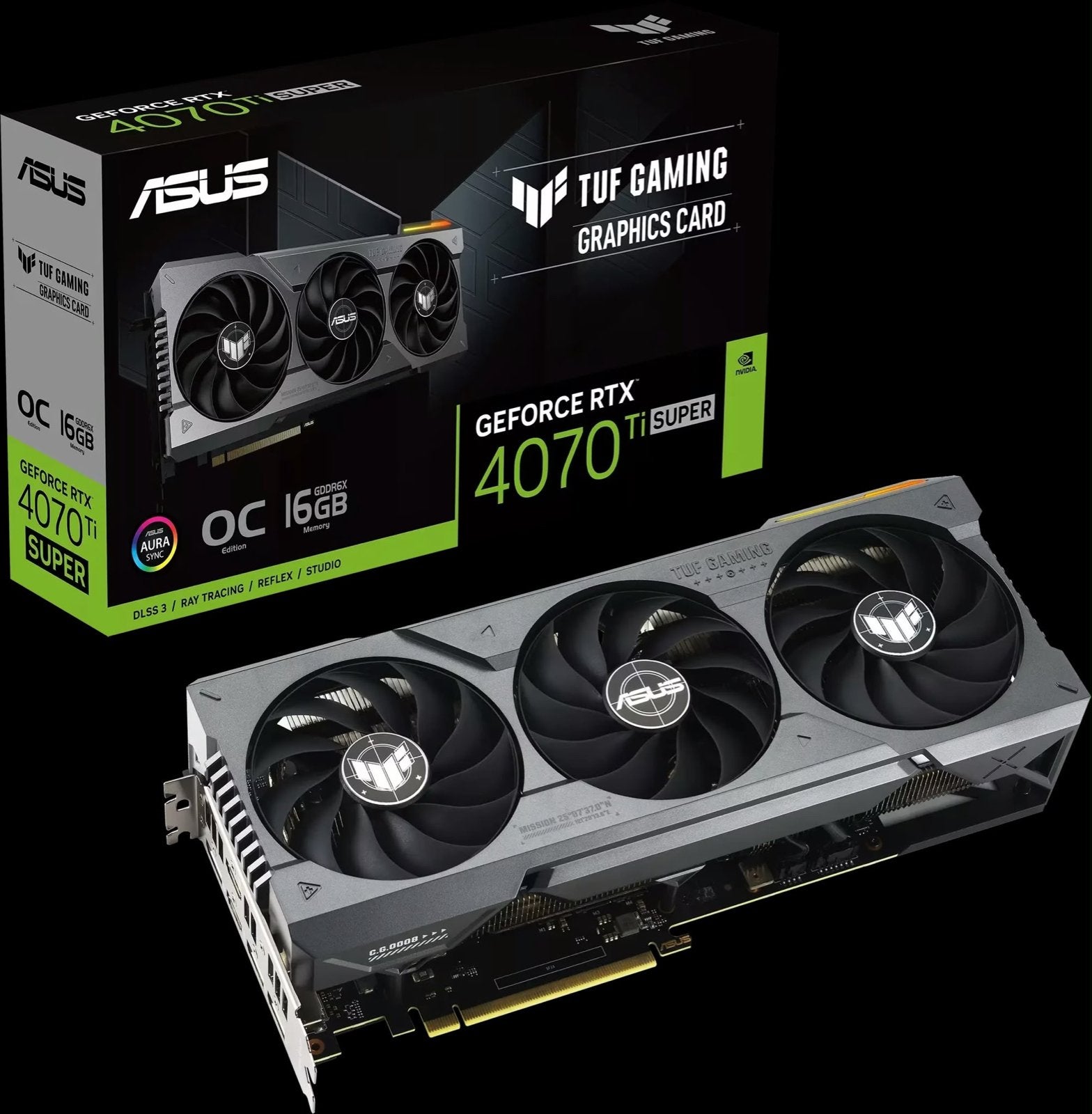ASUS TUF Gaming GeForce RTX 4070 Ti SUPER OC 16GB, Computers en Software, Videokaarten, HDMI, GDDR6, PCI-Express 4, Nieuw